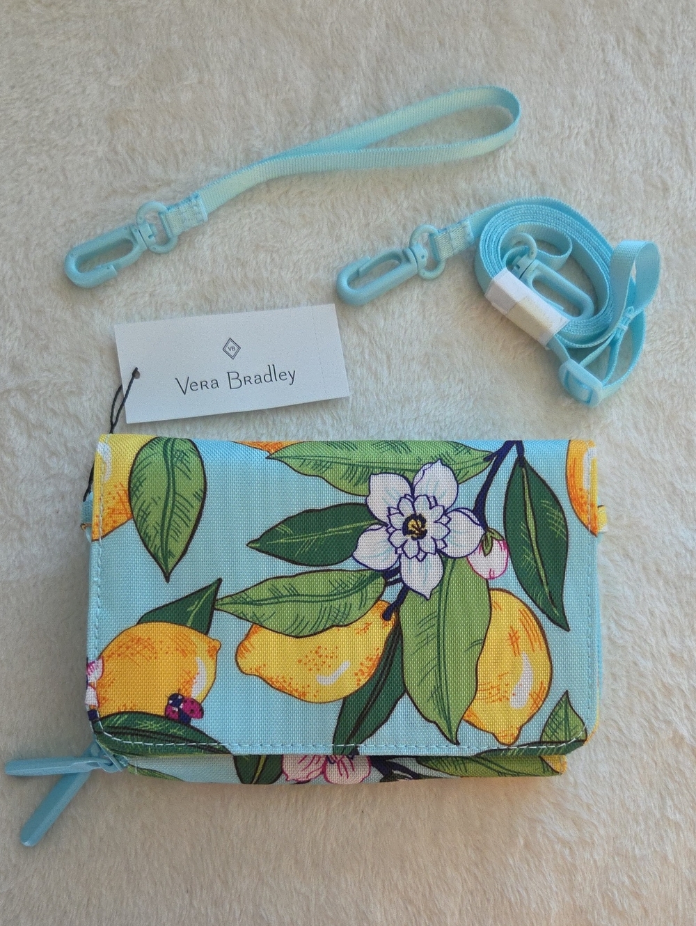 New Vera Bradley RFID 3 in 1 Crossbody Lemon Grove NWT